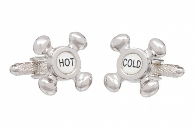 Hot and Cold Tap Cufflinks